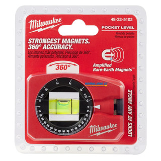 Thước thủy Milwaukee mini bỏ túi có nam châm, thước đo độ cân bằng Milwaukee 48-22-5102 nhỏ gọn