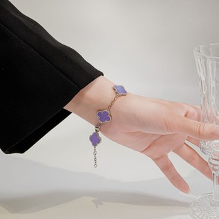 Vòng tay nam nữ LAMY Flower Clover Bracelet Silver 2265
