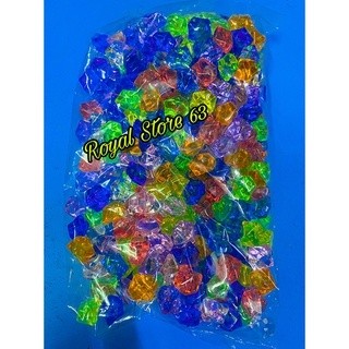 Đá nhựa ngôi sao đủ màu trang trí bể cá, tiểu cảnh (viên lớn) (túi 200gram)