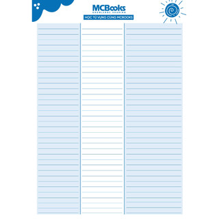 Giấy học từ vựng thông minh cùng MCBooks