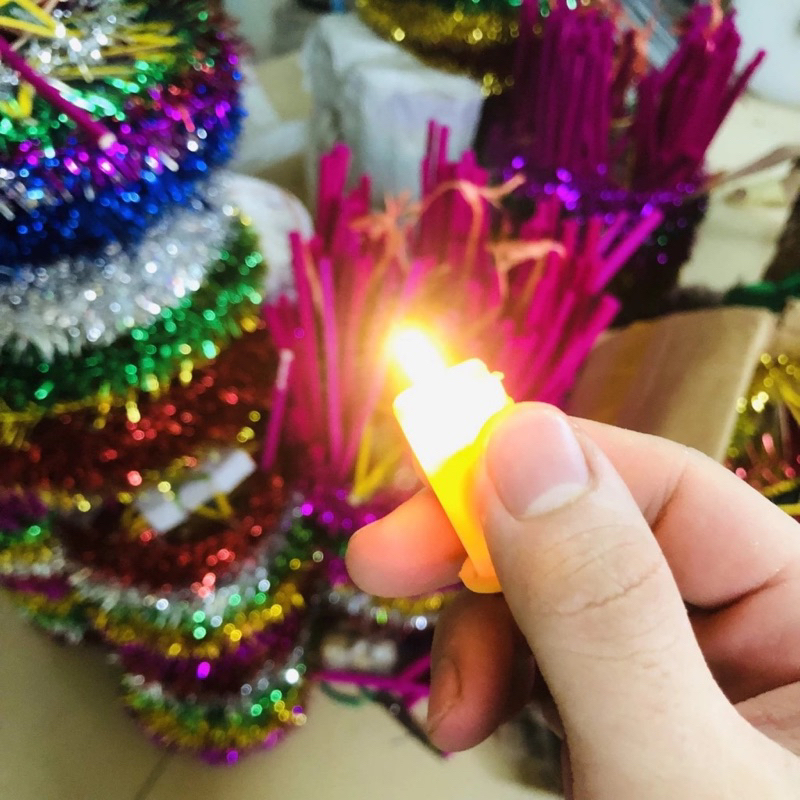(Đèn Sẵn pin) Đèn led thay nến gắn vào đèn ông sao, đèn lồng trang trí trung thu,tết