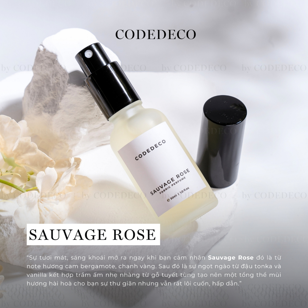 Ảnh Xịt thơm quần áo hương nước hoa CODEDECO 30ml với 3 tầng hương, lưu hương lên tới 6h 2