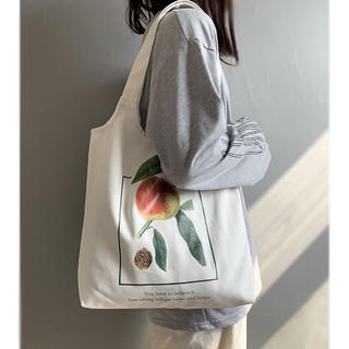 Túi tote, túi vải canvas thời trang đi học, đi chơi chất dày dặn phong cách Hàn Quốc giá rẻ T1012