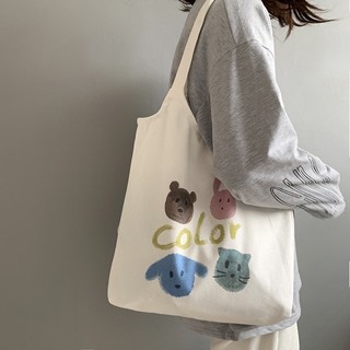 Túi tote, túi vải canvas thời trang đi học, đi chơi chất dày dặn phong cách Hàn Quốc giá rẻ T1012