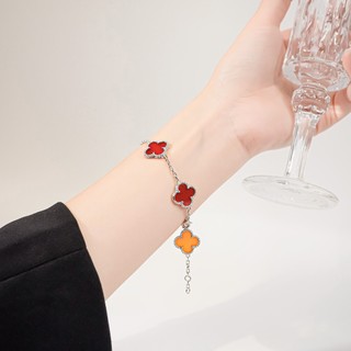 Vòng tay nam nữ LAMY Flower Clover Bracelet Silver 2265