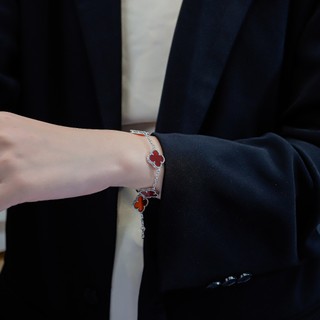 Vòng tay nam nữ LAMY Flower Clover Bracelet Silver 2265