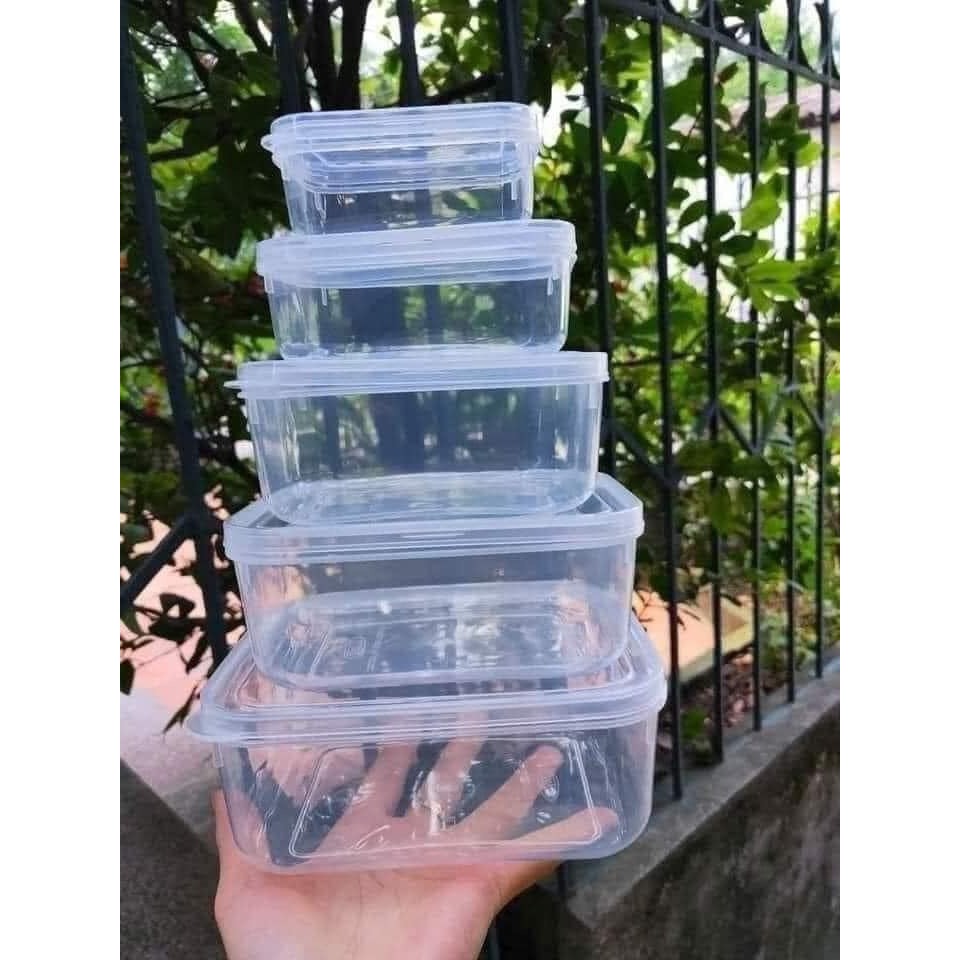 Bộ 5 hộp lạnh - hôp đựng thực phẩm lạnh bầu