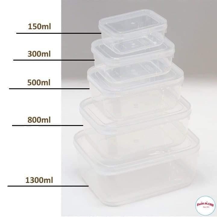 Bộ 5 hộp lạnh - hôp đựng thực phẩm lạnh bầu