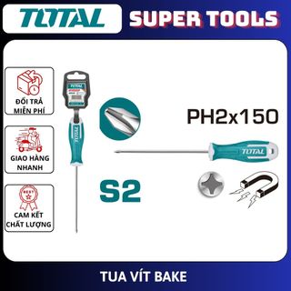 ĐỒ NGHỀ TOTAL Tua vít bake 3MM–>8MM  THT26PH0075/ THT22316/THT26PZ1100/THT26PH2125/ THT26PH3150