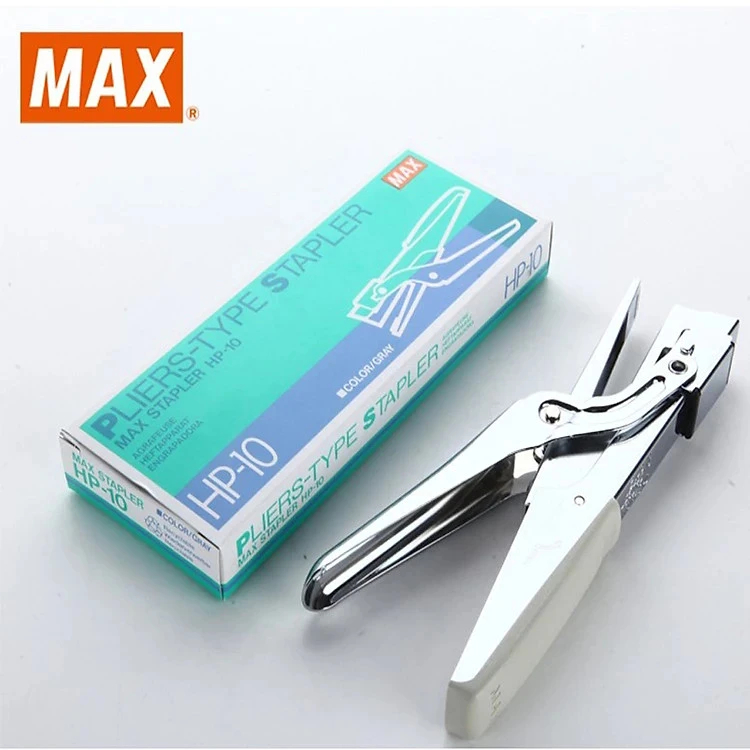 Dập ghim dạng kìm MAX HP-10 - 1 chiếc - Ghim tới 20 trang/ lần, dùng kim bấm số 10 tiêu chuẩn