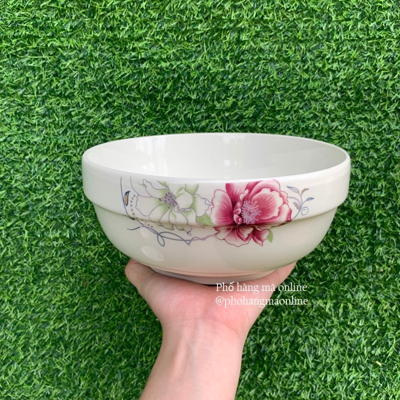 Bát Tô Canh Sứ Họa Tiết Hoa Hồng, Bát Tô Phở Bún Hàng Loại Đẹp
