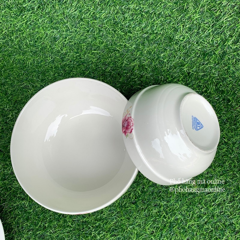 Bát Tô Canh Sứ Họa Tiết Hoa Hồng, Bát Tô Phở Bún Hàng Loại Đẹp