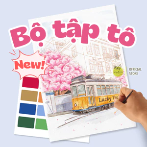 Bộ tập tô màu nước, Madoca, kích thước A4-A5
