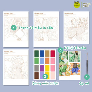 Bộ tập tô màu nước, Madoca, kích thước A4-A5