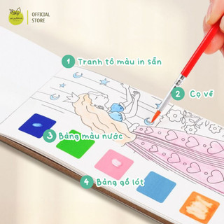 Bộ tập tô màu nước, Madoca, kích thước A4-A5