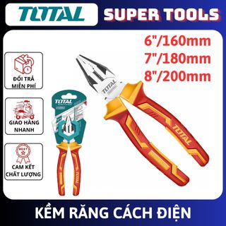 ĐỒ NGHỀ TOTAL Kềm răng  cách điện 6”—>8inch THTIP2161 - THTIP2171 - THTIP2181