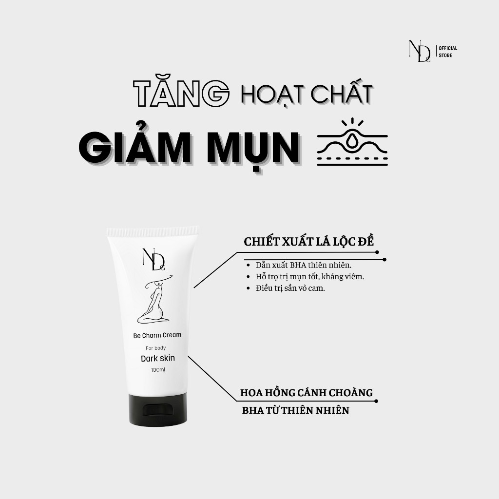Kem Giảm Thâm Mông, Nách Và Thâm Body Be Charm Thương Hiệu ND 100ml
