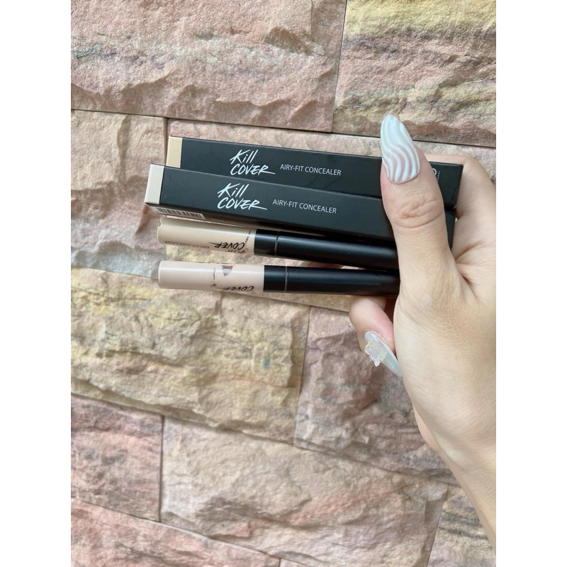 Hàng hot, thanh che khuyết điểm Clio Airy Fit concealer, đầu cọ nhỏ, dễ tán khi sử dụng