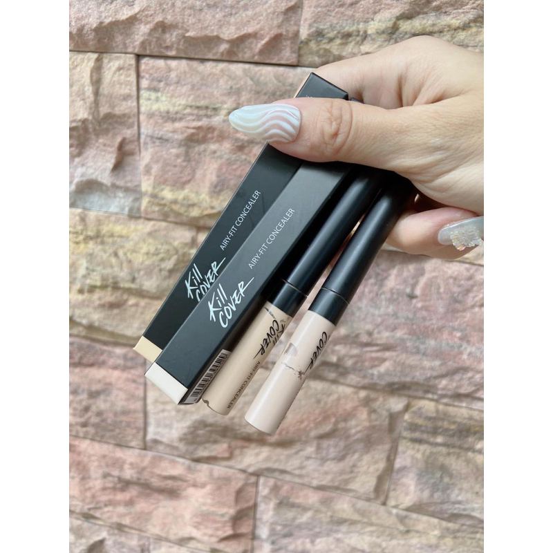 Hàng hot, thanh che khuyết điểm Clio Airy Fit concealer, đầu cọ nhỏ, dễ tán khi sử dụng