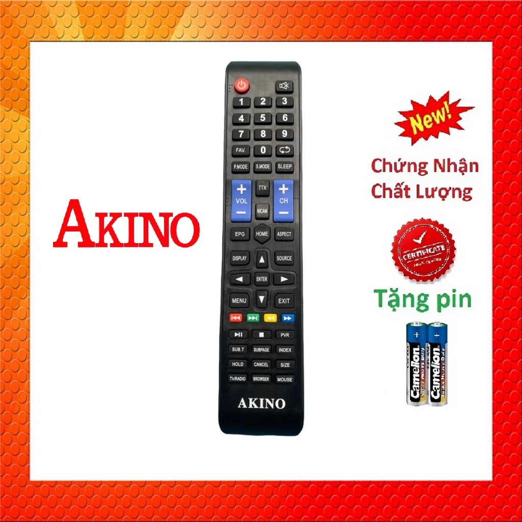 tay điều khiển remote từ xa tivi Akino hàng tốt-kèm pin-tay đầu bấm ...