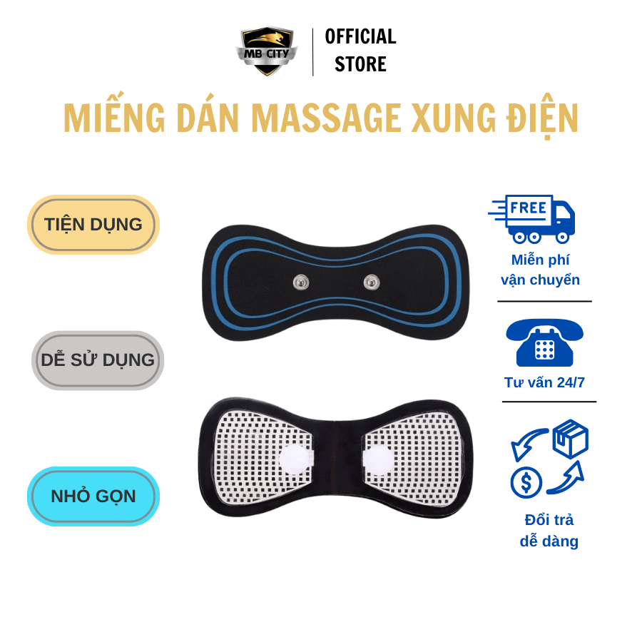 Miếng Dán Massage Xung điện Cổ Vai Gáy Mini Máy Massage Xung điện Mini Máy Massage Cột Sống 0527