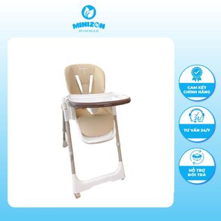 [MUA 1 TẶNG 1 QUÀ] Ghế Ăn Dặm Màu Be HONPER HP219 Gấp Gọn - Có Chế Độ Ngả - Điều Chỉnh Độ Cao - Có Bánh Xe