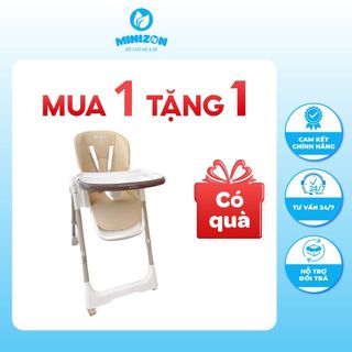 [MUA 1 TẶNG 1 QUÀ] Ghế Ăn Dặm Màu Be HONPER HP219 Gấp Gọn - Có Chế Độ Ngả - Điều Chỉnh Độ Cao - Có Bánh Xe