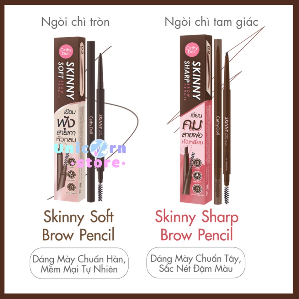 Chì Kẻ Mày Đầu Chì Siêu Mảnh 1.5mm Cathy Doll Skinny Brow Pencil 0.06g