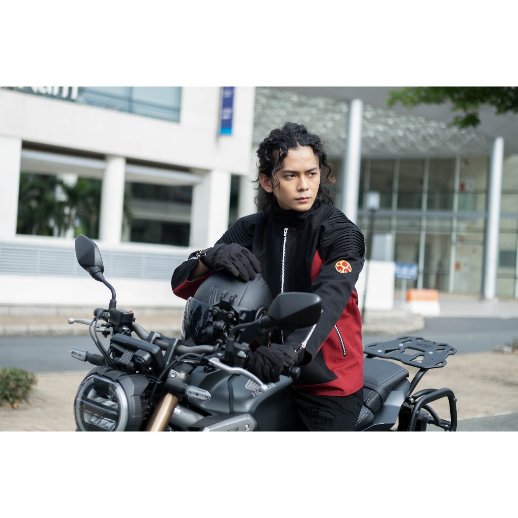 Áo Khoác Nam Nữ Unisex Kaki Lót Dù Hình Thêu Kabuto Bọ Hung Đỏ