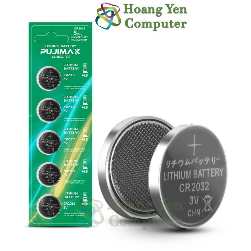 Pin CR 2032 3V Pujimax - Dùng cho PC, Smartkey Xe Máy, Máy Đo Đường Huyết, Đồ Chơi, Máy Ảnh (1 Viên) CR2032 - Hoàng Yến