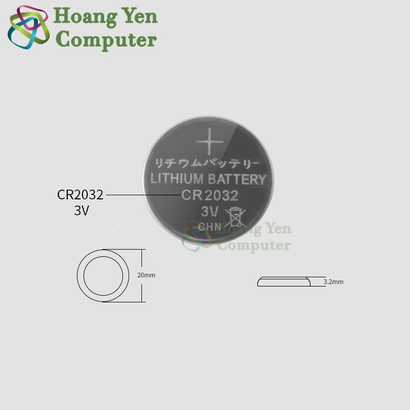 Pin CR 2032 3V Pujimax - Dùng cho PC, Smartkey Xe Máy, Máy Đo Đường Huyết, Đồ Chơi, Máy Ảnh (1 Viên) CR2032 - Hoàng Yến