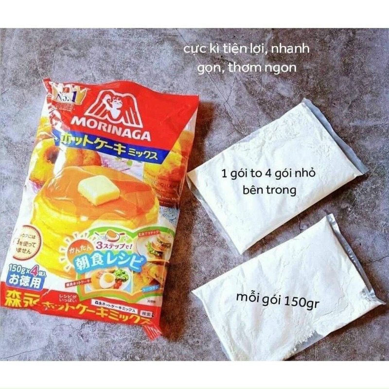 Bột Làm Bánh Morinaga Nhật Bản – Bột Pancake Ăn Sáng Thơm Ngon, Dễ Làm, Tơi Mềm | Gói 150g / 600g