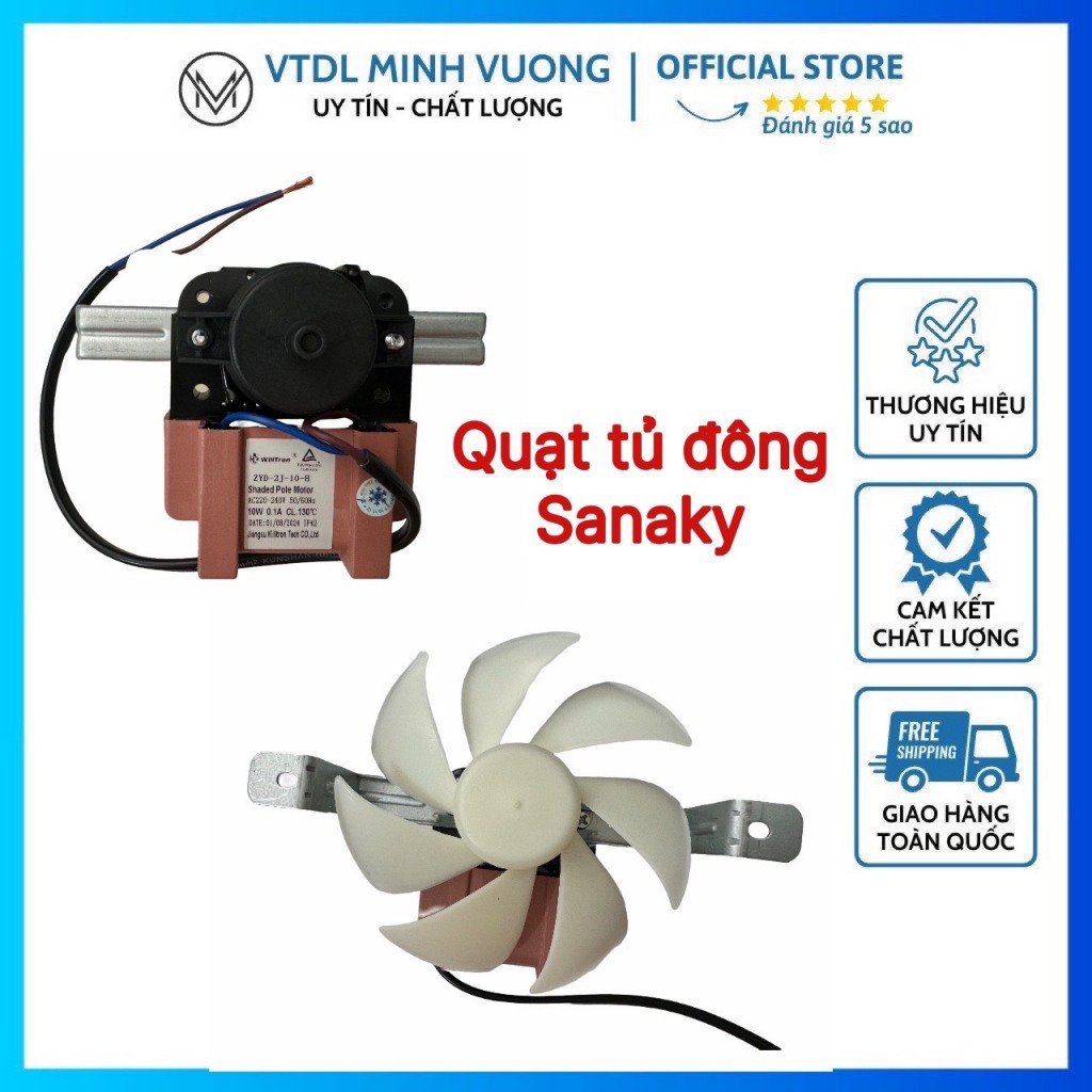 Quạt tủ mát Sanaky 7 cánh 240V 10W 0.1A (loại tốt)