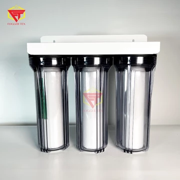 Bộ lọc nước 3 cấp-kết nối ren đầu ra vào 21-hệ thống lọc có giá đỡ-lọc cặn bẩn nước sinh hoạt
