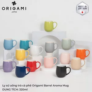 Volcano Ly sứ uống trà cà phê Origami Barrel Aroma Mug 320ml