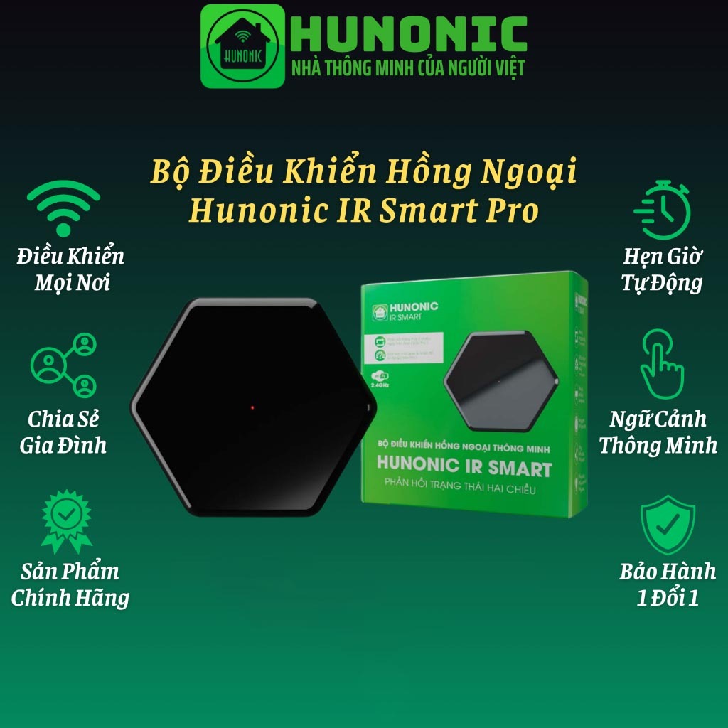 Bộ điều khiển Tivi, Điều Hoà qua điện thoại Hunonic IR Smart Pro ...