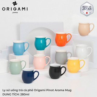 [ORIGAMI JAPAN] Volcano Ly sứ uống trà cà phê Origami Pinot Aroma Mug 280ml