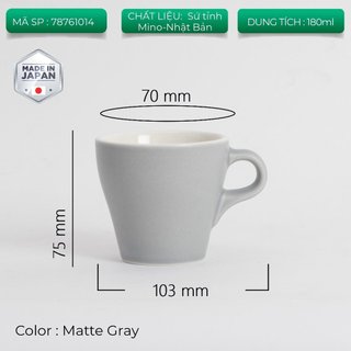 [ORIGAMI JAPAN] Volcano Ly sứ Origami Cappuccino Cup 180ml uống trà cà phê