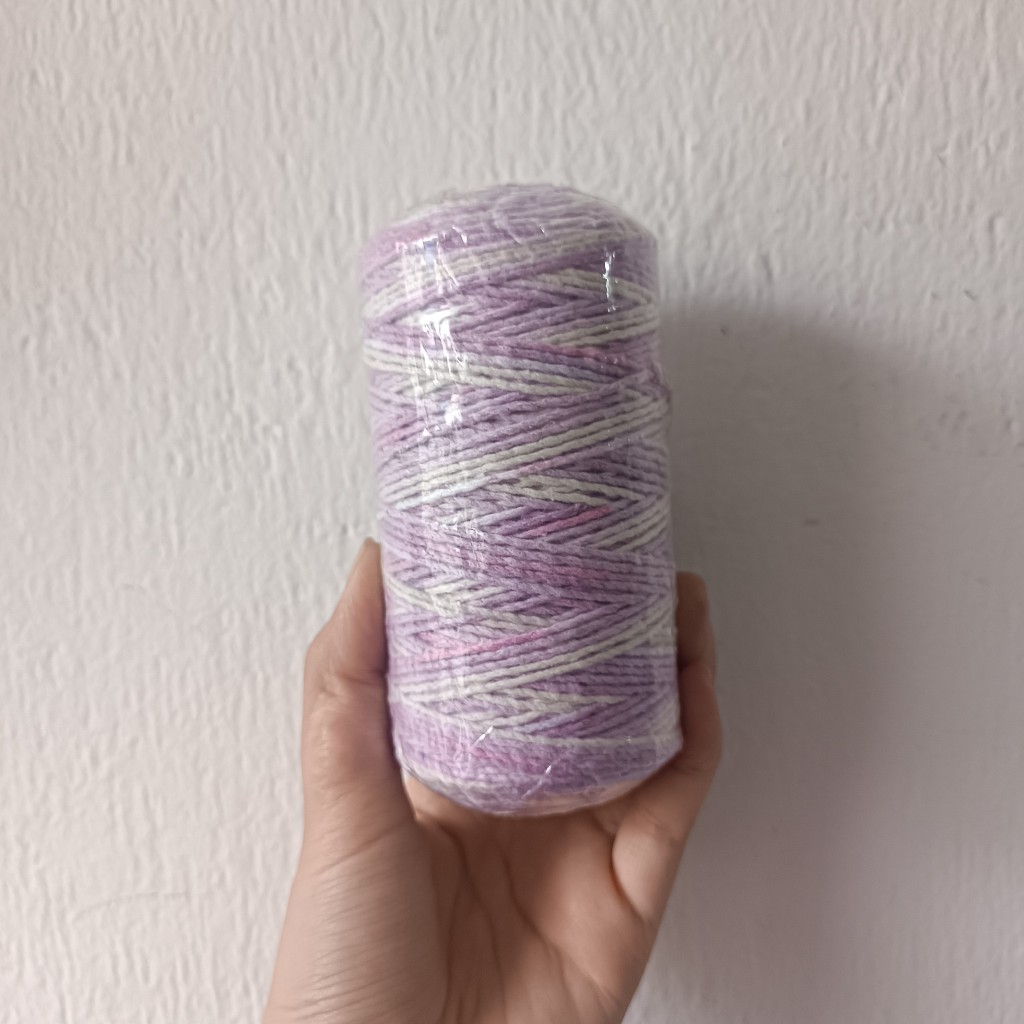 Sợi Simply Cotton Craft Yarn VN trơn loang móc túi nón 150gr sợi tái chế