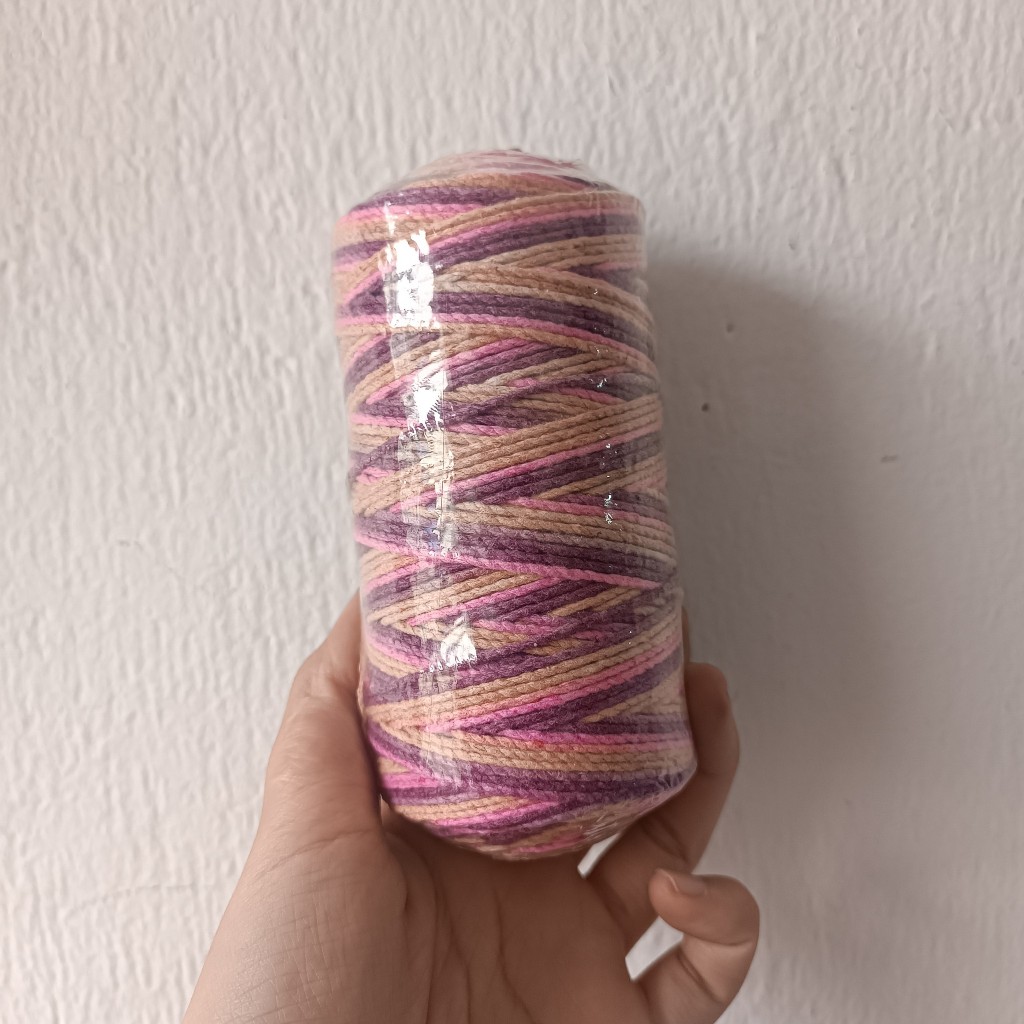 Sợi Simply Cotton Craft Yarn VN trơn loang móc túi nón 150gr sợi tái chế