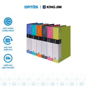 Bìa 80 lá A4 cao cấp King Jim 136-80GSV - 6 màu tươi sáng.