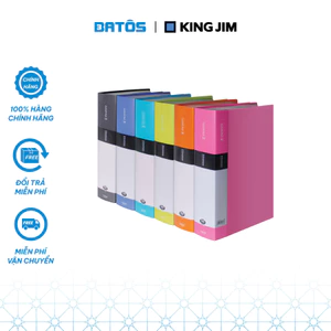 Bìa 100 lá A4 cao cấp King Jim 136-100GSV - 6 màu tươi sáng.