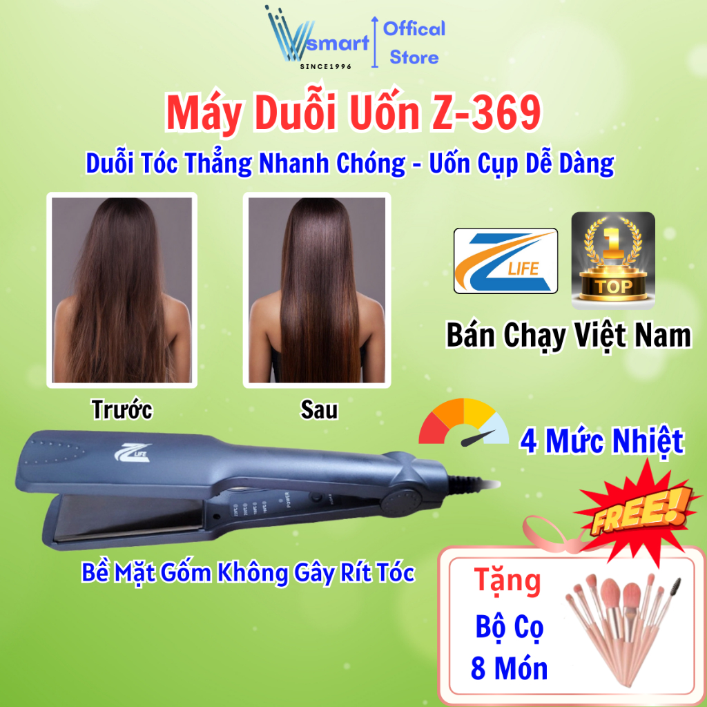 Máy Ép Duỗi Tóc Z369, Máy Tạo Kiểu Tóc Là Thẳng Tóc Chuyên Nghiệp Chuẩn Salon Không Hư Tổn Tóc