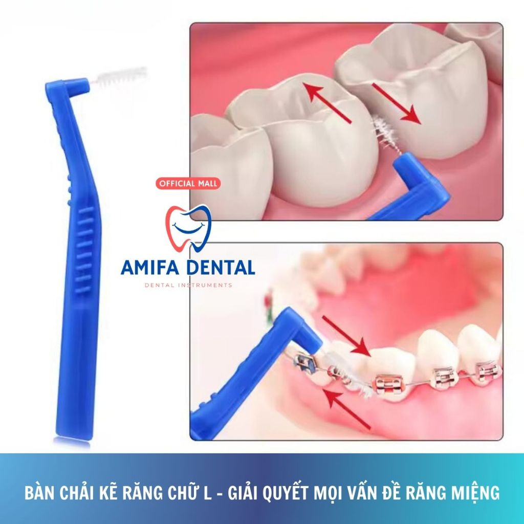 Bàn Chải Kẽ Răng Chữ L Xịn, Bàn Chải Kẽ Vệ Sinh Răng Niềng, Bàn Chải Làm Sạch Kẽ Răng Đủ Size Đủ Màu