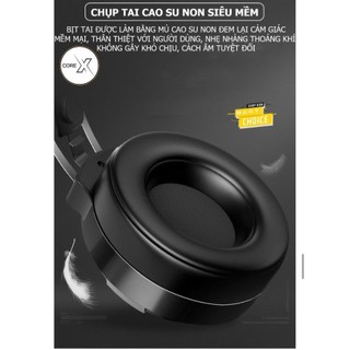 Tai nghe chụp tai máy tính GAMING CoreX G75 có đèn LED đổi màu, có mic đàm thoại, headphone chơi game trên laptop, PC..