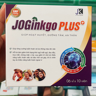 Hoạt Huyết Dưỡng Não JoGinkgo Plus Hỗ Trợ Tuần Hoàn Máu Não Giảm Tiền Đình Đau Đầu Chóng Mặt Mất Ngủ