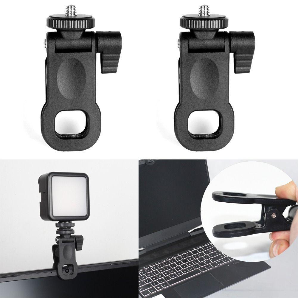 Kẹp gắn đèn trợ sáng đầu ren 1/4 - Hỗ trợ kẹp điện thoại, laptop