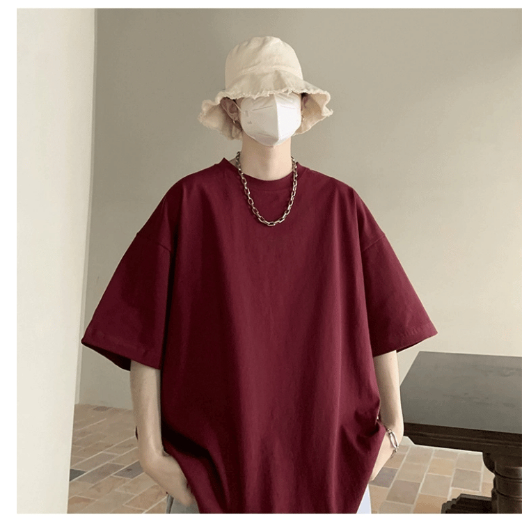 40-120KG Áo Thun Nam Nữ Đỏ Trầm BIGSIZE Áo Phông Cotton - MÃ 12