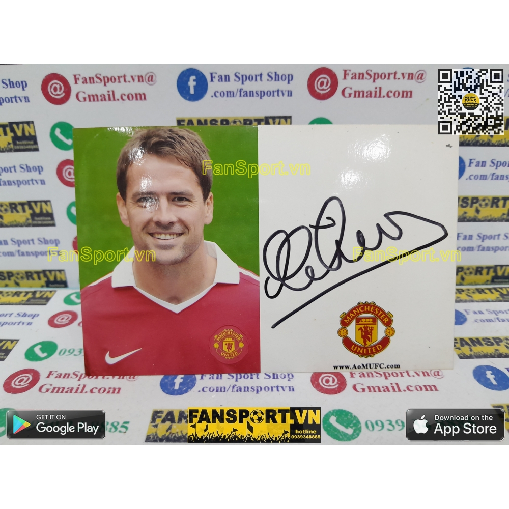 Ảnh chữ ký tay cầu thủ bóng đá Michael Owen Manchester United 2010-2011 ...