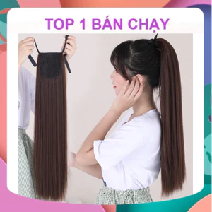 BUỘC TÓC GIẢ THẲNG/ TÓC GIẢ CỘT THẲNG DÀI 45,55,65,70CM TỰ NHIÊN DỄ SỬ DỤNG